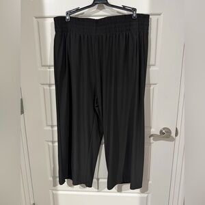 3X Jones New York Black Wide-Leg Pants Cropped Wide Waistband fits like 2X
